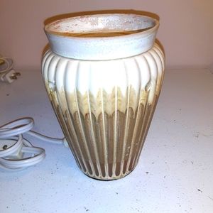 Ceramic wax warmer, cream colored